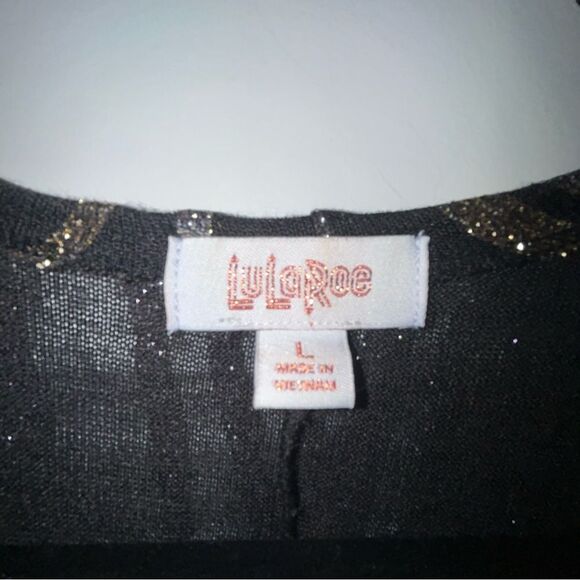 Lularoe Metallic Glitter Statement Long Sleeve Sarah Duster Long Cardigan Top - Picture 7 of 11